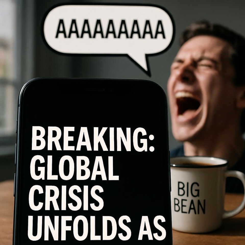 phone all caps headline